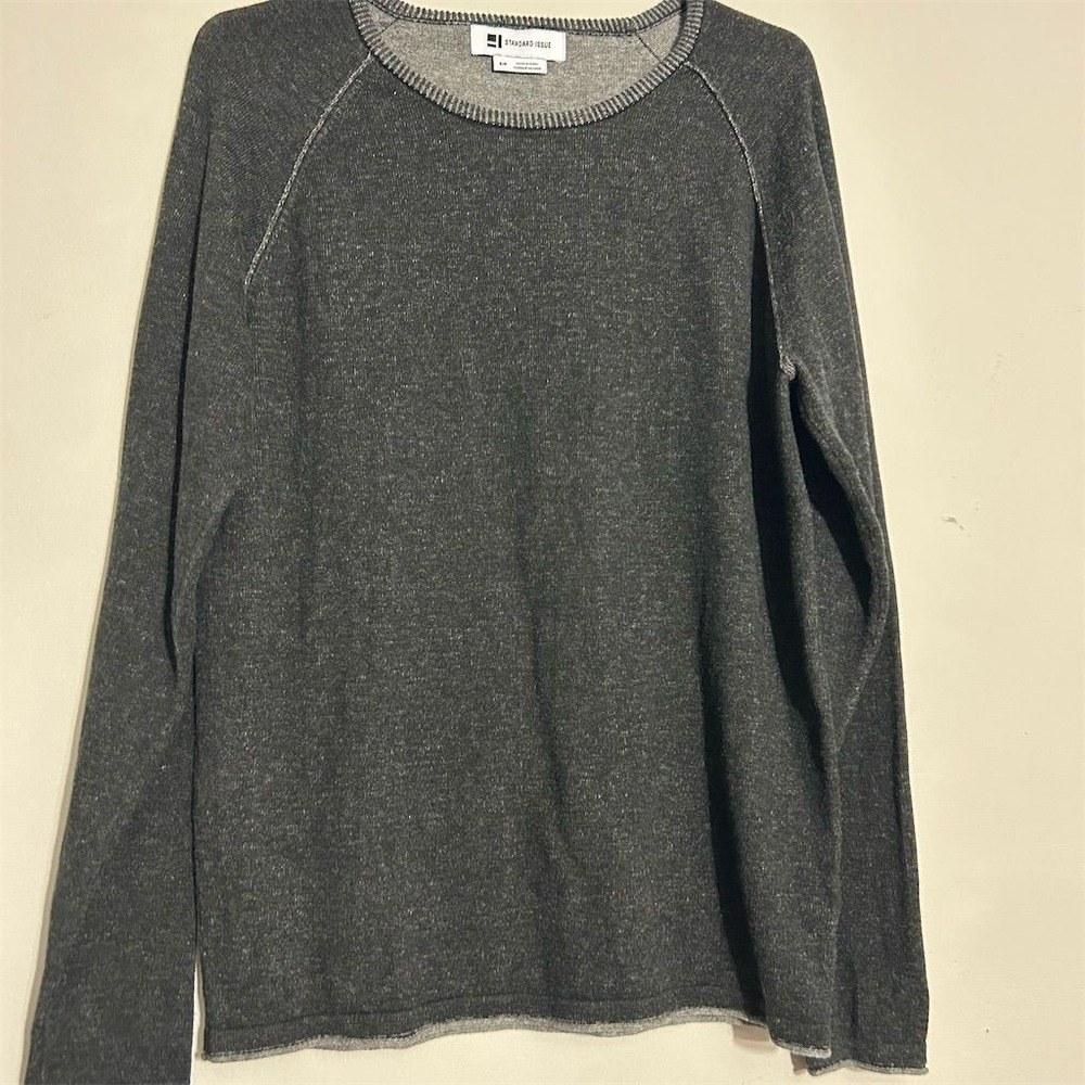 Standard Issue Womens Gray Crewneck Pullover Sweater Size S Casual Knit